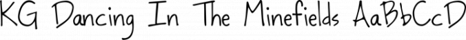 KG Dancing In The Minefields Font Preview