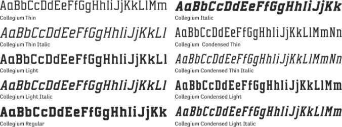 Collegium Font Preview