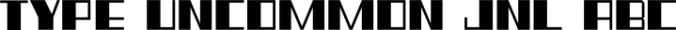 Type Uncommon JNL Font Preview