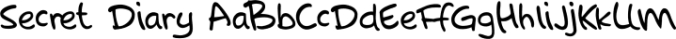 Secret Diary Font Preview