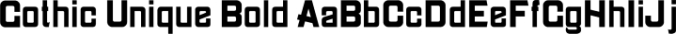 Gothic Unique Font Preview
