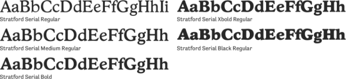 Stratford Serial Font Preview