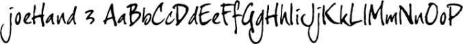 joeHand 3 Font Preview