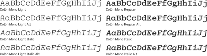 Colón Mono Font Preview