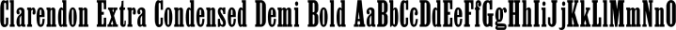 Clarendon Extra Condensed Font Preview