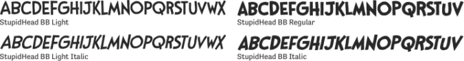 Stupid Head BB Font Preview