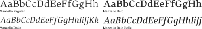 Manzello Font Preview