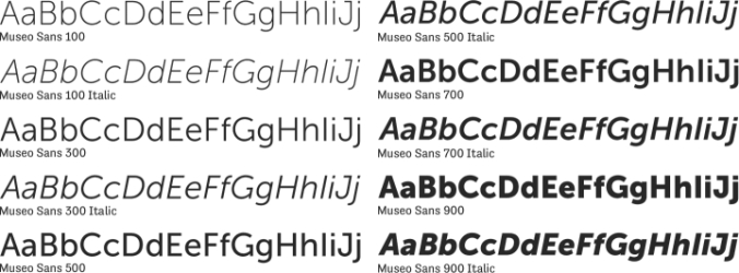 Museo Sans Font Preview