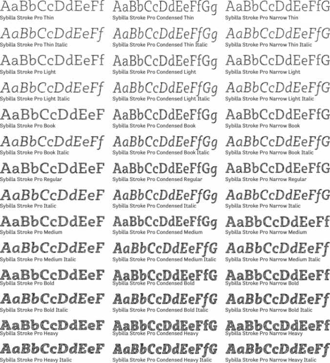 Sybilla Stroke Pro Font Preview