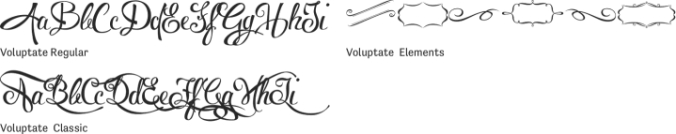 Voluptate Font Preview