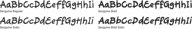 Sanguine Font Preview