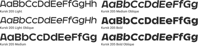 Kursk 205 Font Preview