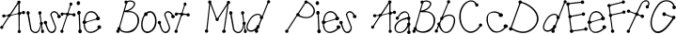 Austie Bost Mud Pies Font Preview