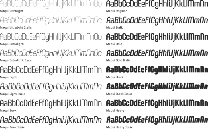 Maqui Font Preview