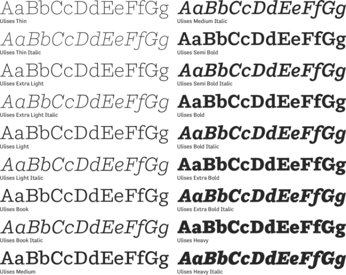 Ulises Font Preview