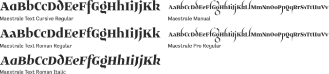 Maestrale Font Preview