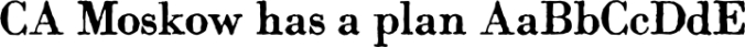 CA Moskow has a plan Font Preview