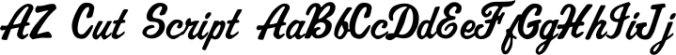 AZ Cut Script Font Preview