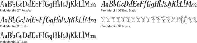 Pink Martini OT Font Preview