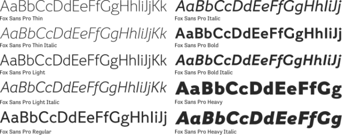 Fox Sans Pro Font Preview