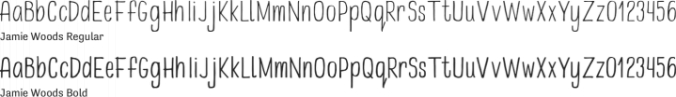 Jamie Woods Font Preview