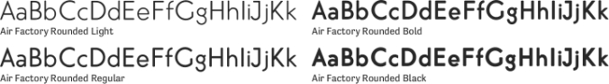 Air Factory Rounded Font Preview