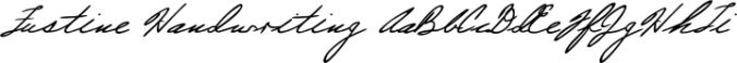 Justine Handwriting Font Preview