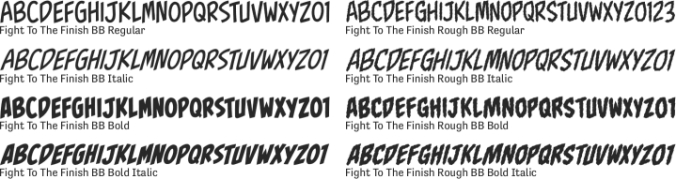 Fight To The Finish BB Font Preview