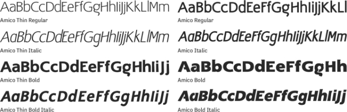 Amico Font Preview