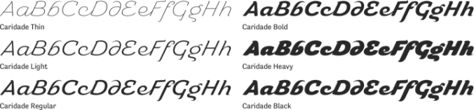 Caridade Font Preview