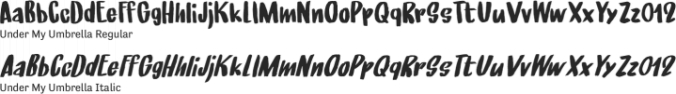Under My Umbrella Font Preview