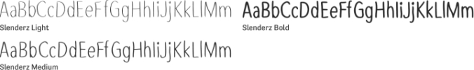 Slenderz Font Preview