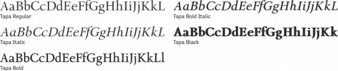 Tapa Font Preview