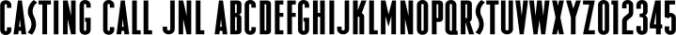 Casting Call JNL Font Preview