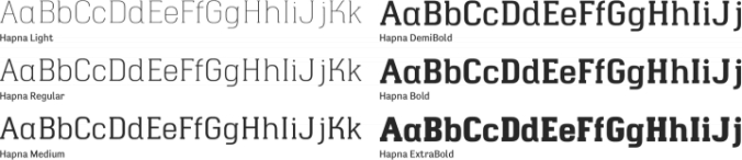 Hapna Font Preview