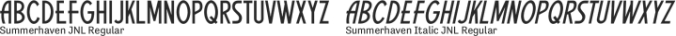 Summerhaven JNL Font Preview