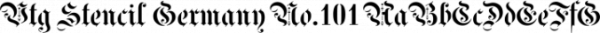 Vtg Stencil Germany No.101 Font Preview