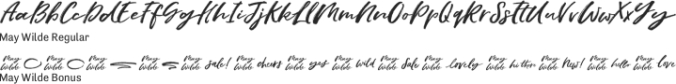 May Wilde Font Preview
