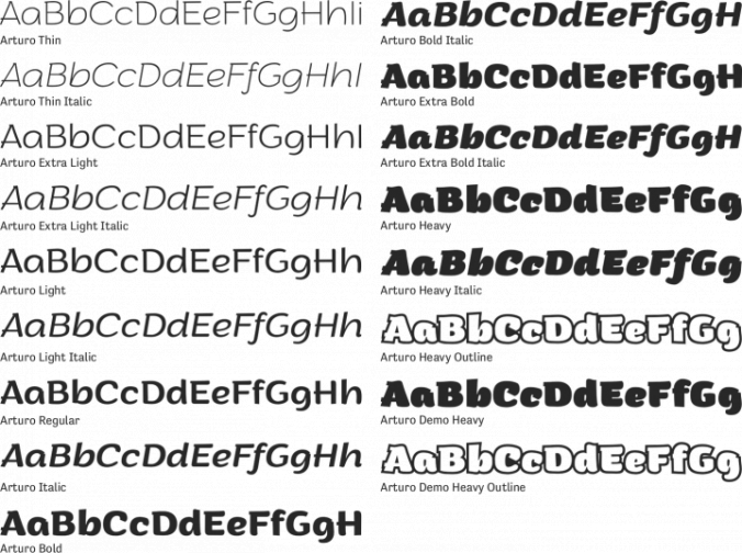 Arturo Font Preview
