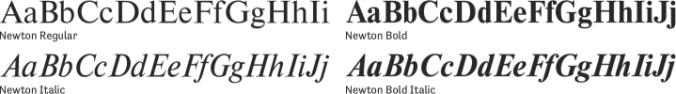 Newton Font Preview