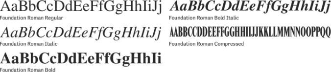 foundation roman font download
