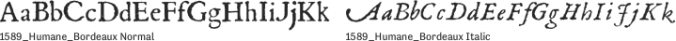 1589 Humane Bordeaux Font Preview