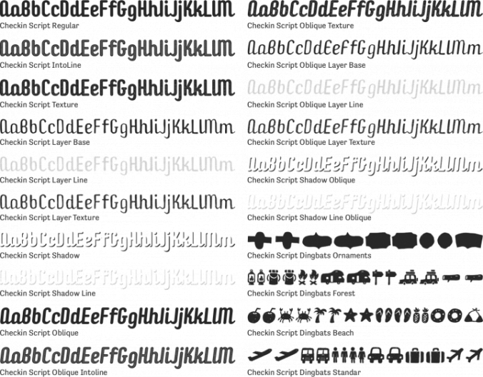 Checkin Script Font Preview