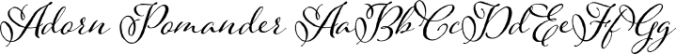 Adorn Pomander Font Preview