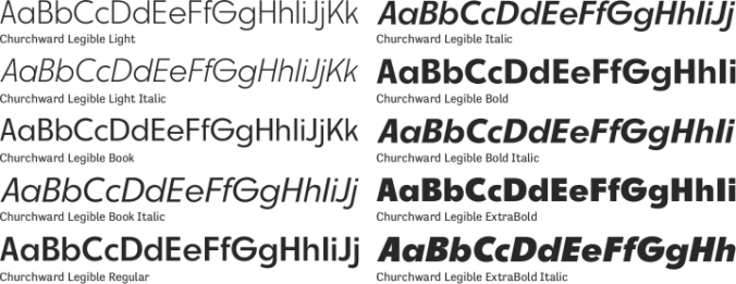 Churchward Legible Font Preview