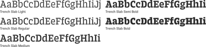 Trench Slab Font Preview