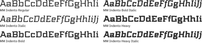MM Indento Font Preview