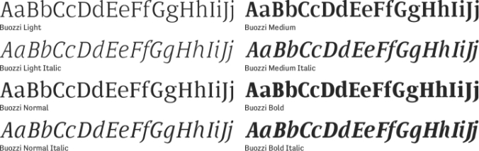 Buozzi Font Preview