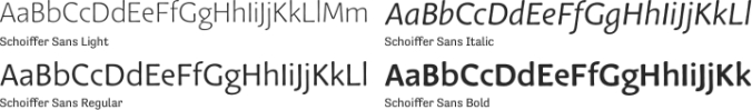 Schoiffer Sans Font Preview