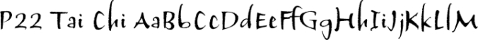 P22 Tai Chi Font Preview